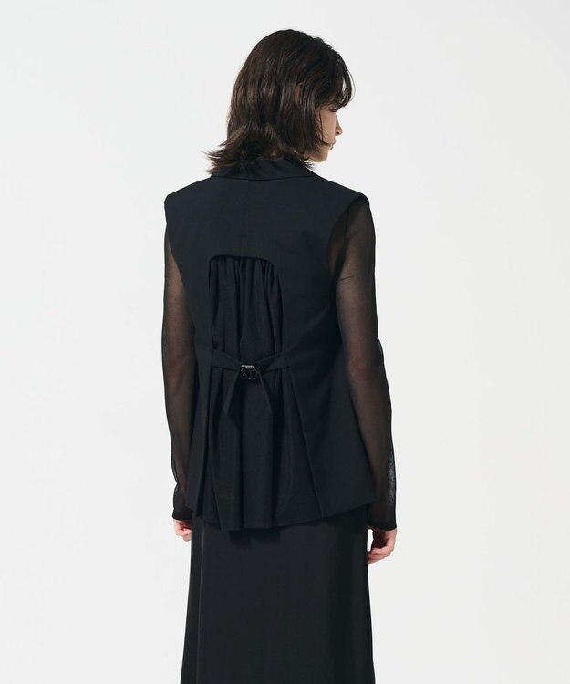 GRACE CONTINENTAL バックチュールジレ ブラック