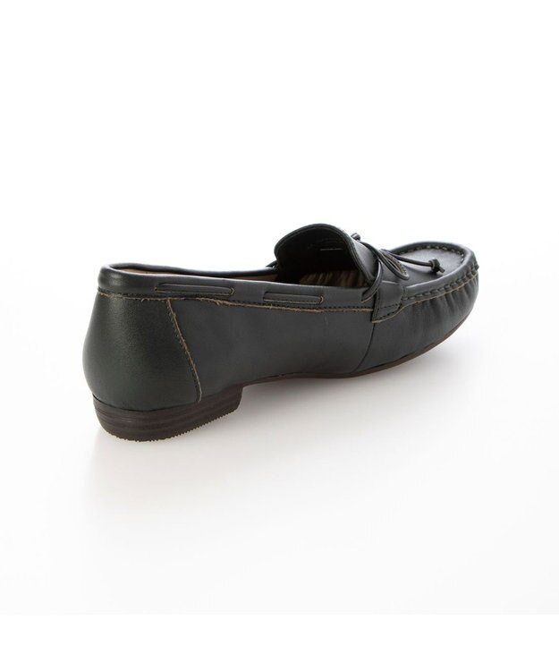 ing <ing>【3E】リボンモカシンシューズ グリーン