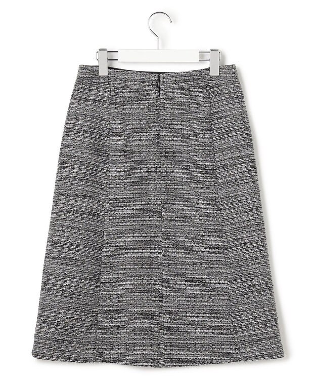 23区 L ライトシャインツイード スカート ブラックミックス