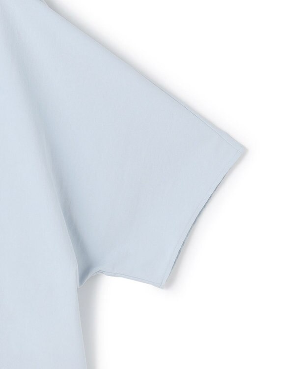 ICB 【先行予約】ヴィンテージスパンブロード シャツカラードルマンスリーブブラウス サックスグレー