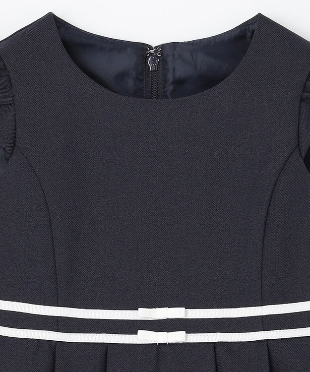 ANY KIDS 裾刺繍ワンピース ネイビー