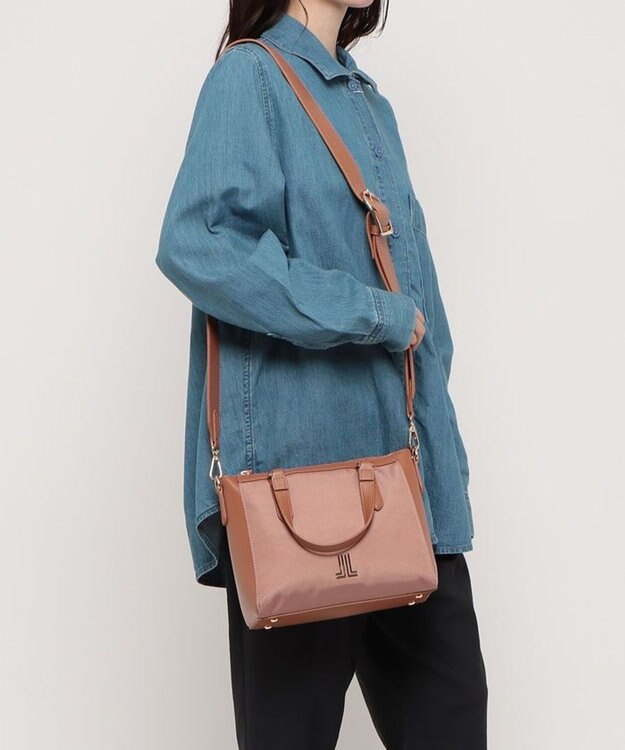 LANVIN en Bleu ラドリー 2wayハンドバッグ ピンクブラウン