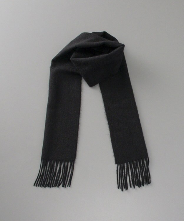 AURORA WEB限定  カシミヤ プチマフラー（幅20cm) ブラック