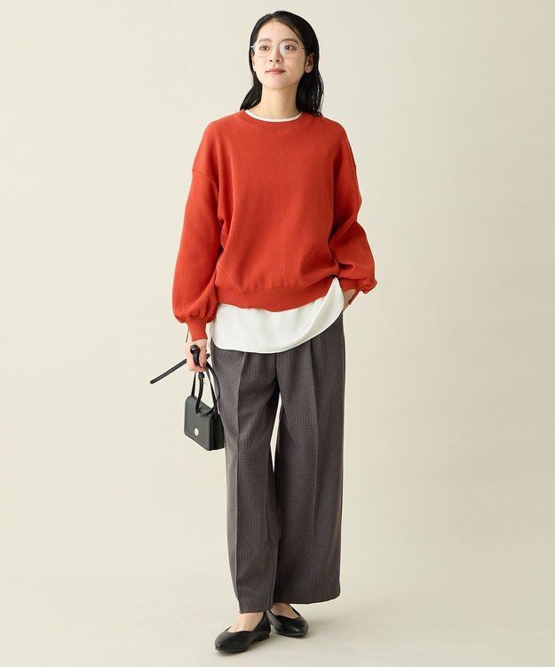 ANY スウェットライクニット オレンジ