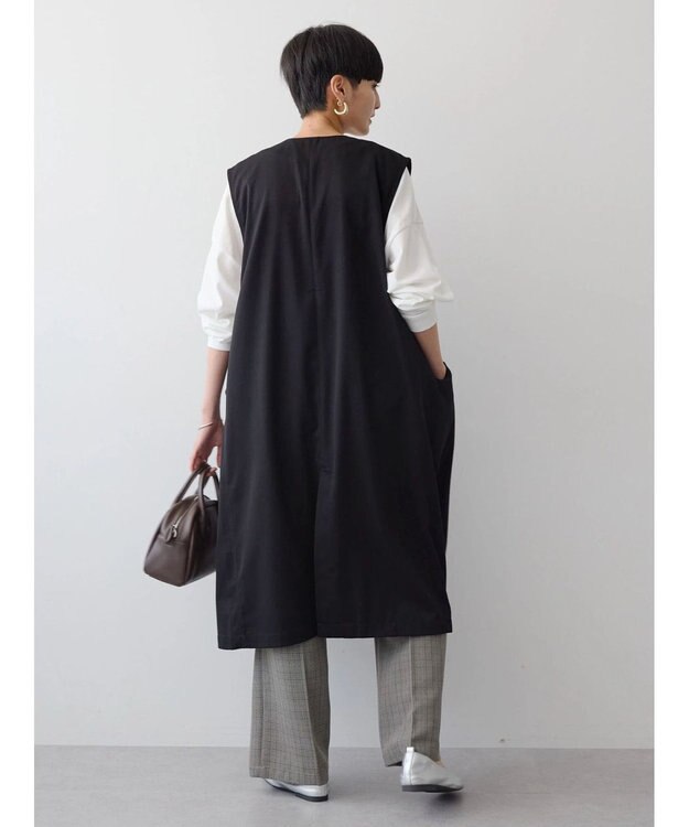 AMERICAN HOLIC ロングＶネックジレ Black