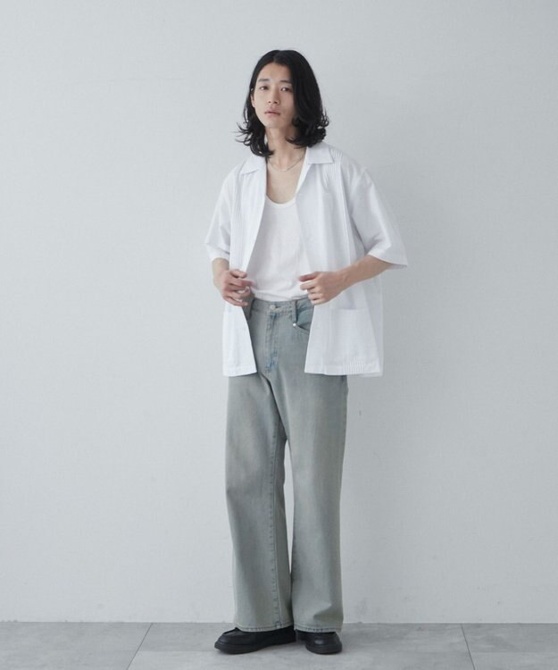 WEGO 【ユニセックス着用ITEM】キューバシャツ ホワイト