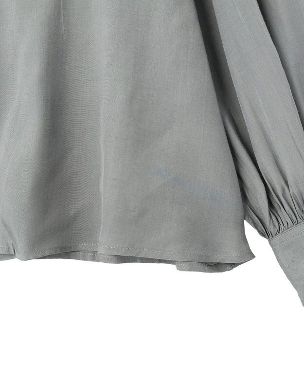 CRAFT STANDARD BOUTIQUE インド製 ボリュームスリーブブラウス Gray