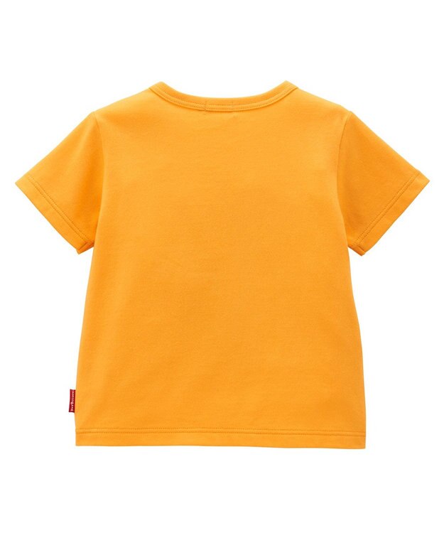 MIKI HOUSE HOT BISCUITS 【80-120cm】 バンダナ柄 ワッペン 半袖Tシャツ 黄