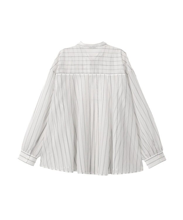 Green Parks フレアラインスキッパーブラウス Stripe