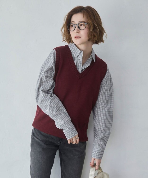 WEGO 【26年春新色登場★】USPOLOBIGシャツ ブラックチェック1