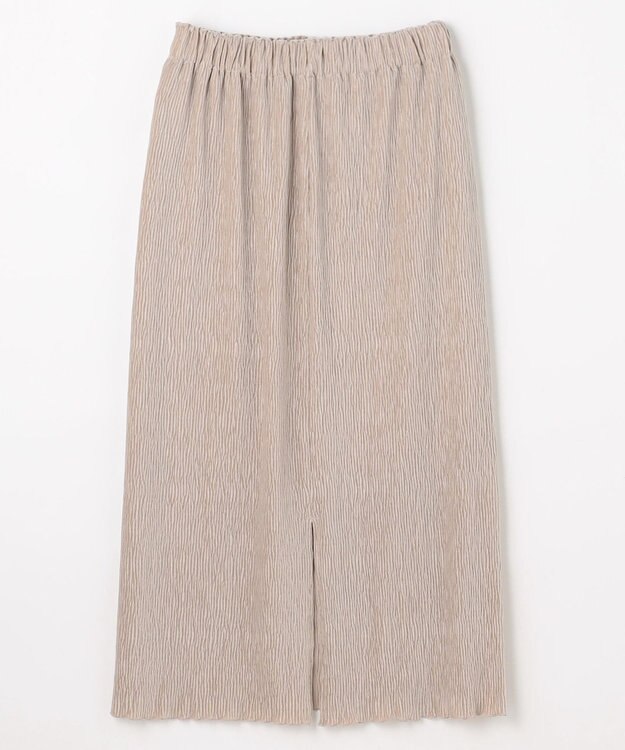 ANY L 【ウエストゴム】シュリンクベロアスカート ベージュ