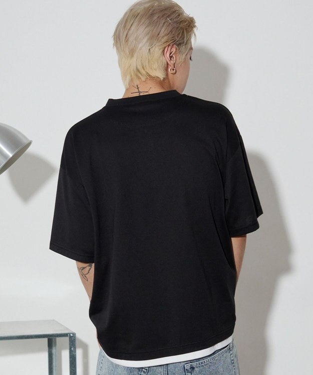 WEGO 【ユニセックス着用ITEM】キーネックフェイクレイヤードT（SS） ブラック