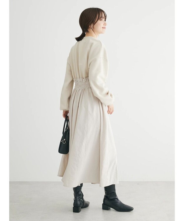 Green Parks ・ＳＵＧＡＲ　ＳＰＯＯＮ　ドロストドッキングワンピ Light Beige