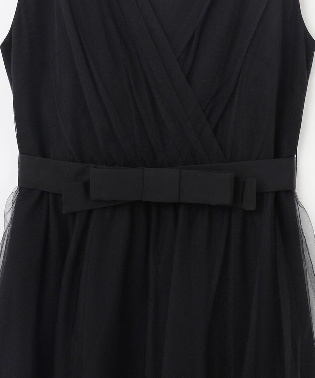 GRACE CONTINENTAL チュールドレープドレス ブラック