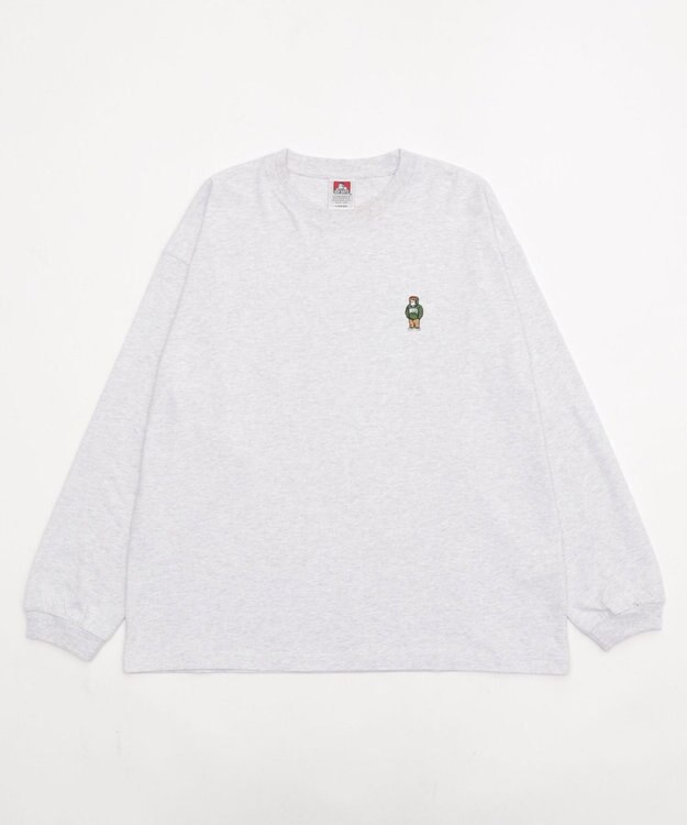 WEGO 【ユニセックス着用ITEM/MLサイズ展開】別注BENDAVISワンポイントT（LS） アッシュグレー