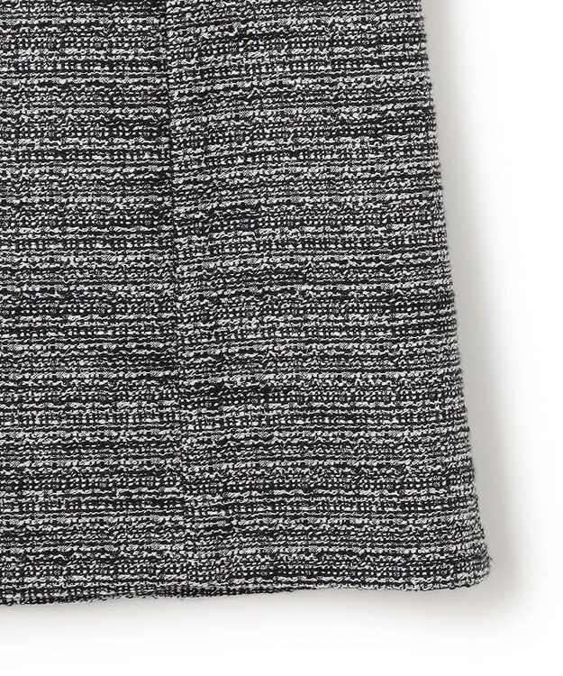 23区 L ライトシャインツイード スカート ブラックミックス