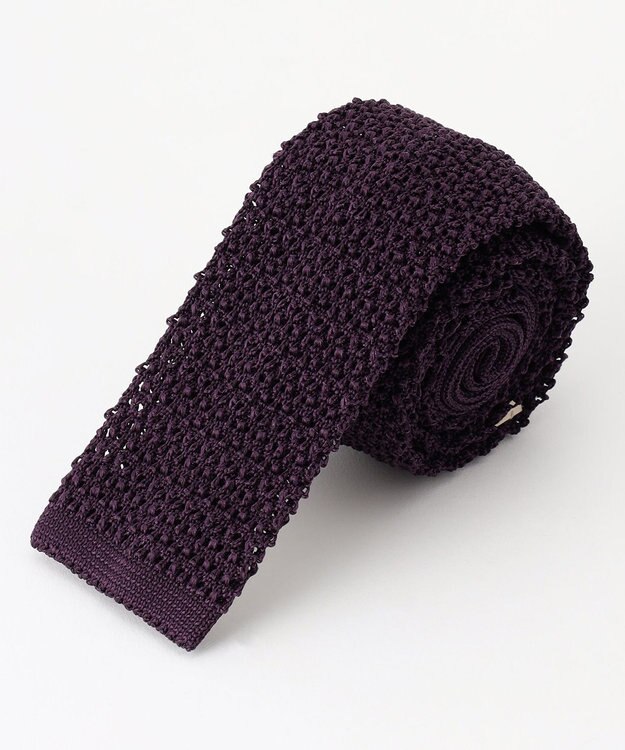 J.PRESS MEN 【J.PRESS KNIT TIE COLLECTION】無地 ニットネクタイ パープル系