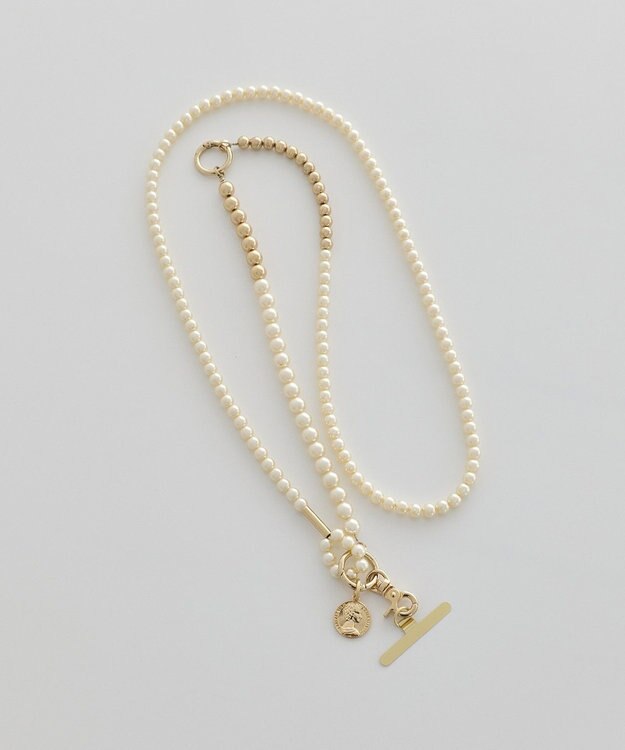 earth music&ecology マルチパールストラップ Gold