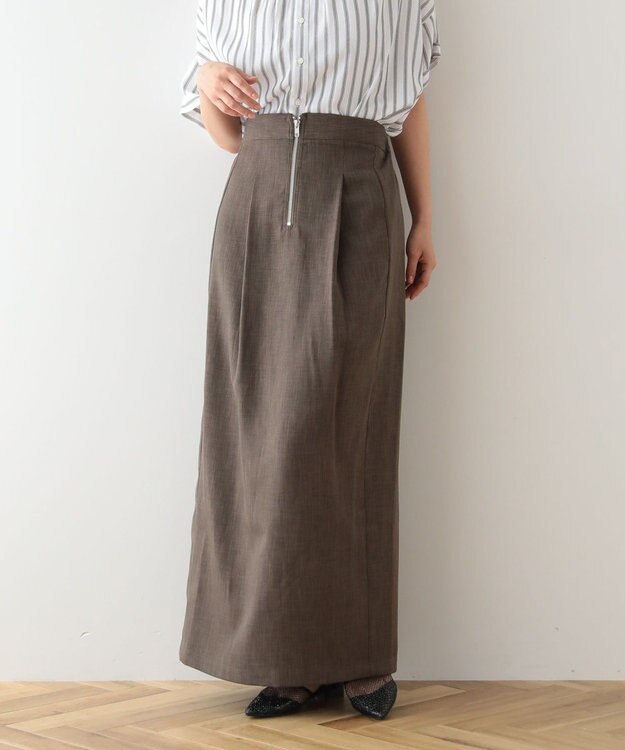 Green Parks マルチＷＡＹフロントｚｉｐサロペットスカート Brown