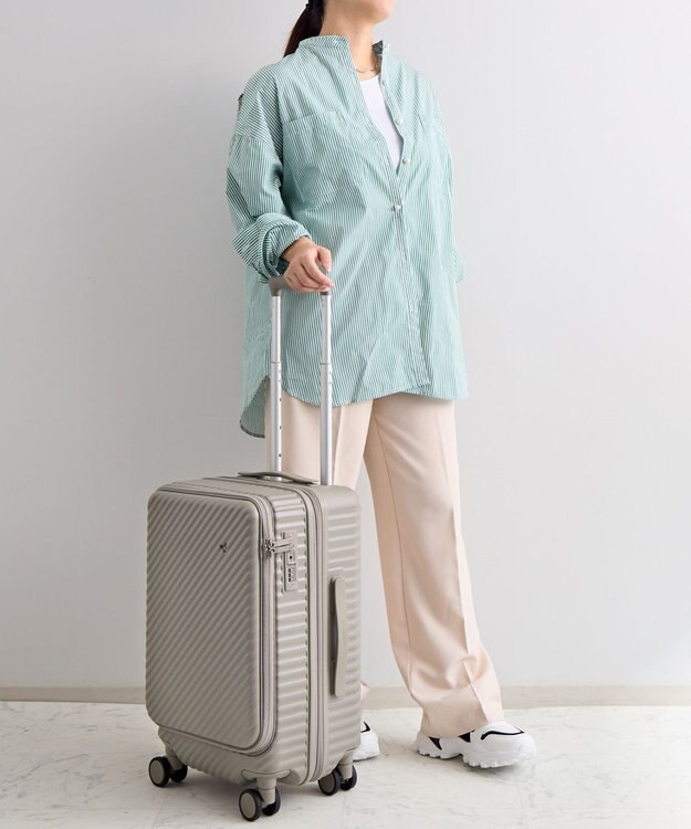 ACE BAGS & LUGGAGE HaNT ココント スーツケース 36L 機内持込 フロントポケット付 05511 ハント オリーブ・グレージュ