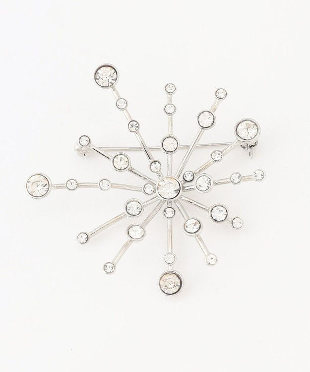 23区 【APPLAUDIR】クリスタルブローチ シルバー系