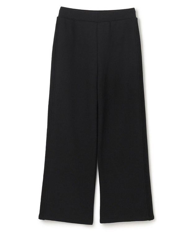 BEIGE， 【BEIGE,ecru/WEB限定・洗える】LOOP BACK / コットンワイドストレートパンツ Black