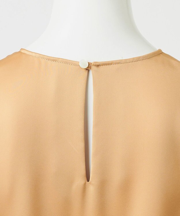 23区 S 【R(アール)】トリアセサテン フリルスリーブ ブラウス ゴールド系