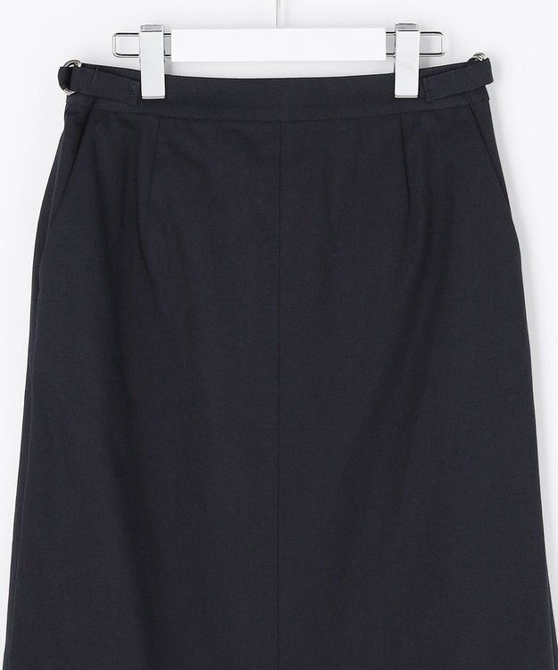 J.PRESS LADIES S TCリネン ドライツイル ナロー スカート ネイビー系