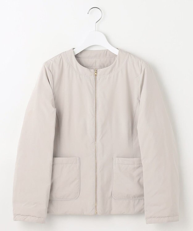 自由区 【カタログ掲載】ライトダウンリバーシブルノーカラー ジャケット グレージュ