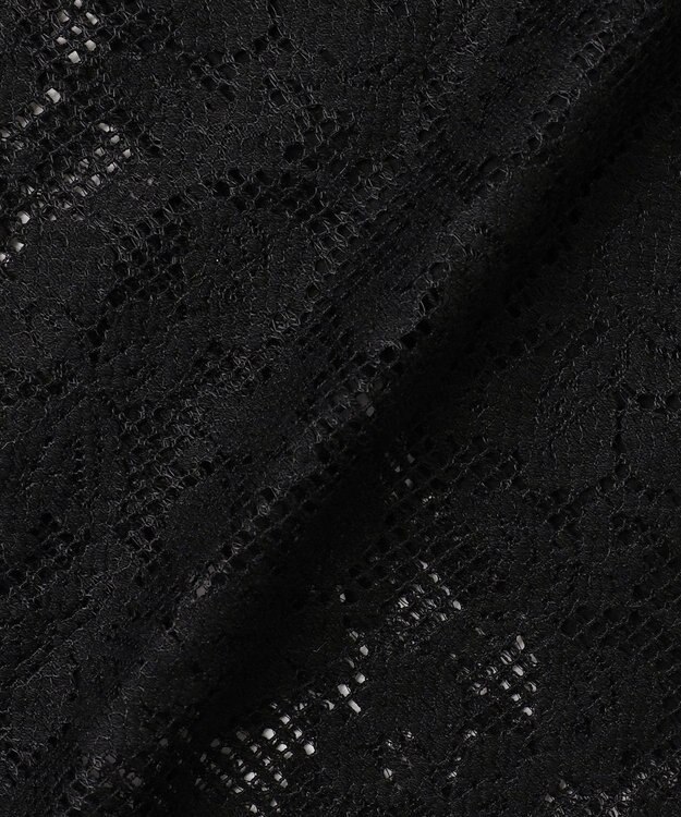 BEIGE， FLUORITE / 異素材コンビ レーススカート Black