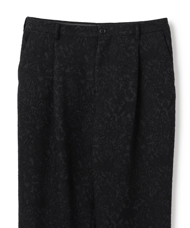 JOSEPH HOMME 【HIGH GRADE LINE】オリエンタルジャガード　タック入りストレートパンツ / HOVE TUCK ブラック系