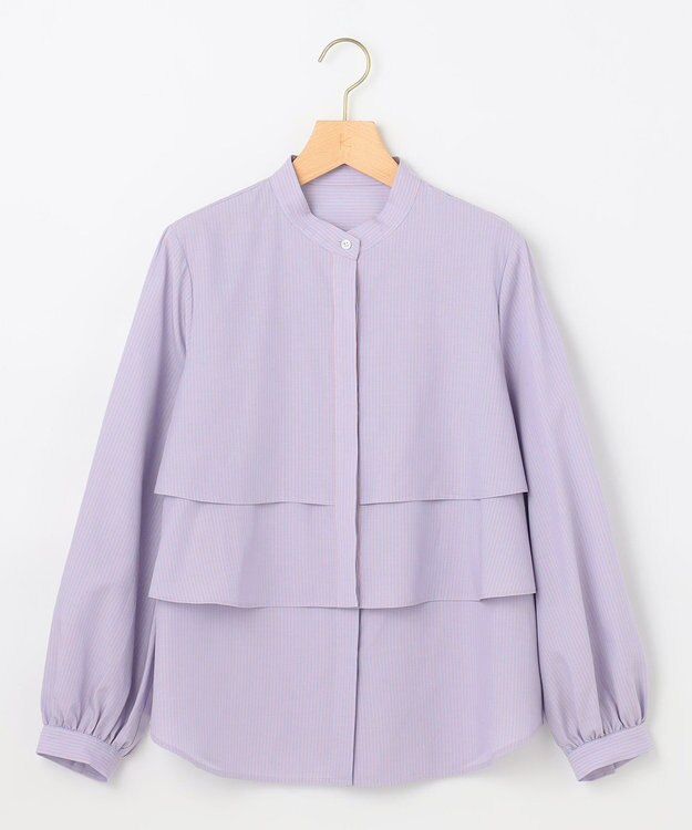 組曲 【WEB限定色あり】フルコーデフリルシャツ 【WEB限定】ブルー×オレンジ系