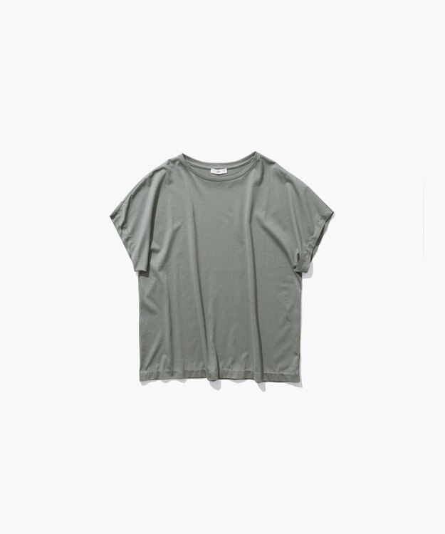 ATON SUVIN 60/2 | キャップスリーブTシャツ KHAKI