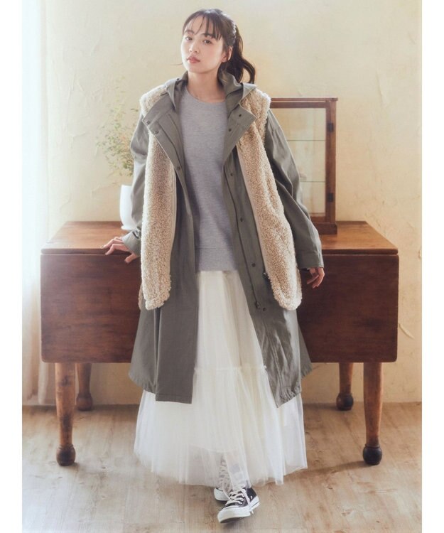 earth music&ecology マルチｗａｙモッズコート Khaki