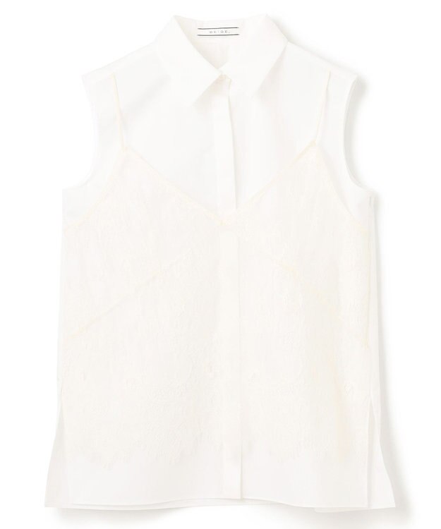 BEIGE， DULYS / ノースリーブブラウス White× Ecru