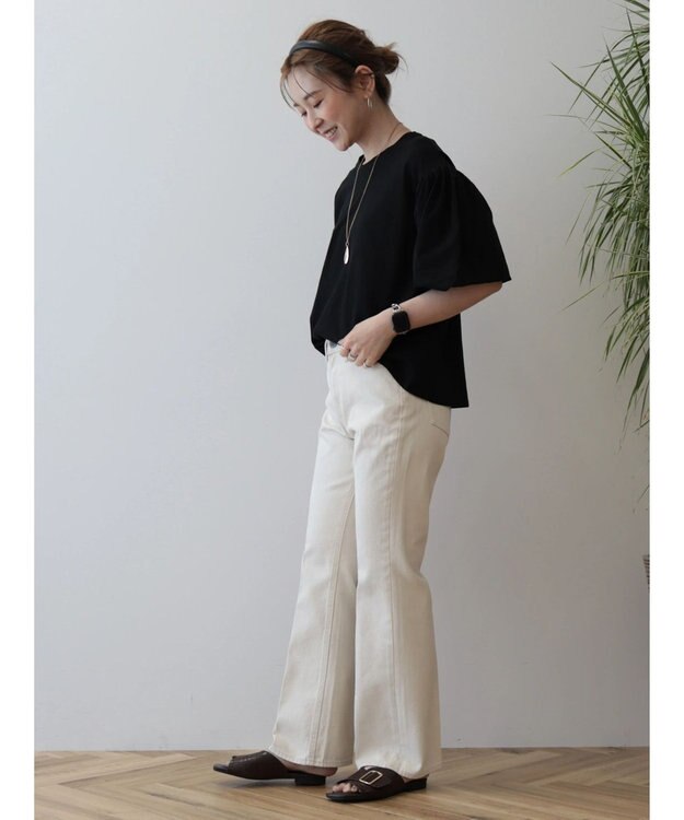 AMERICAN HOLIC ボリュームスリーブカットプルオーバー Black