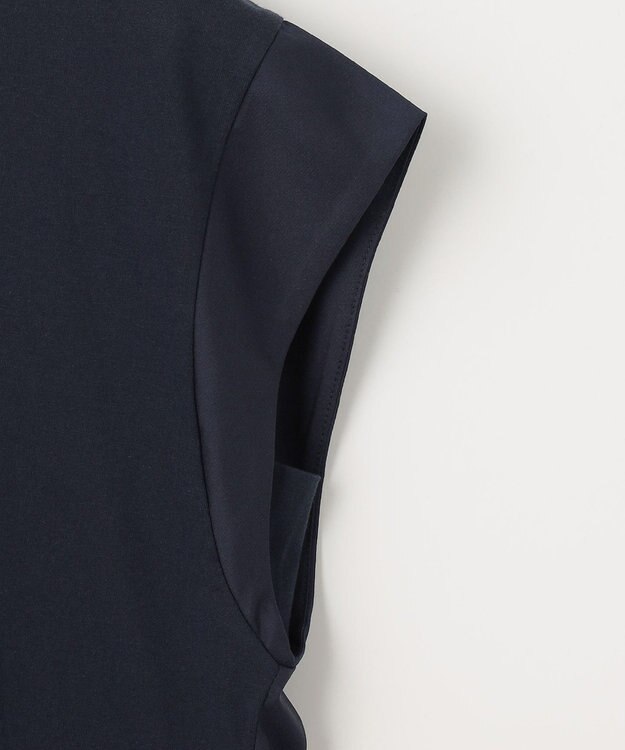 ANY SIS サテンコンビロゴ Tシャツ ネイビー