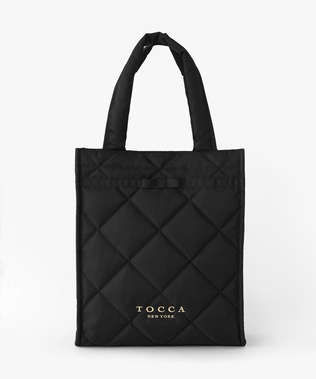 TOCCA 【キャンセル分販売！】【A4サイズ対応】COLOR OF GLORY CUSTOMIZED BAG カスタマイズ トートバッグ ブラックキルト×細リボン