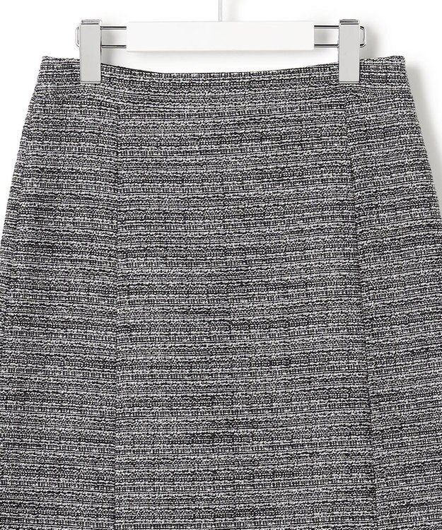 23区 L ライトシャインツイード スカート ブラックミックス