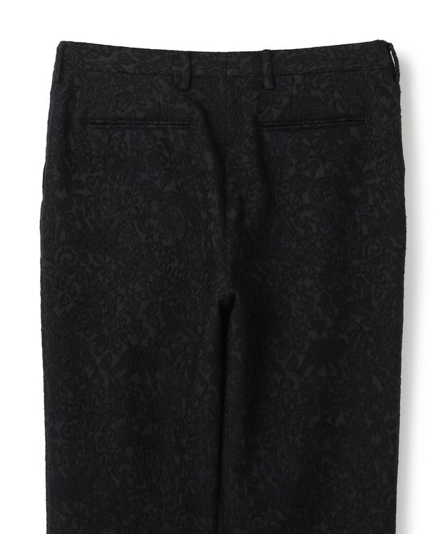 JOSEPH HOMME 【HIGH GRADE LINE】オリエンタルジャガード　タック入りストレートパンツ / HOVE TUCK ブラック系