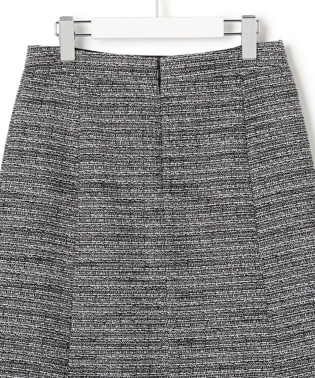 23区 L ライトシャインツイード スカート ブラックミックス