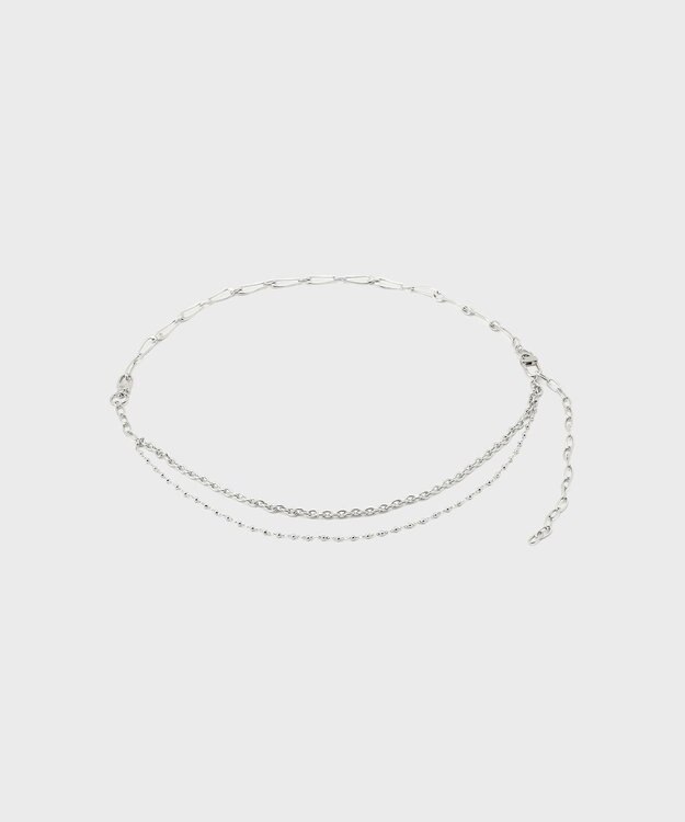 GRACE CONTINENTAL マルチチェーンベルト シルバー