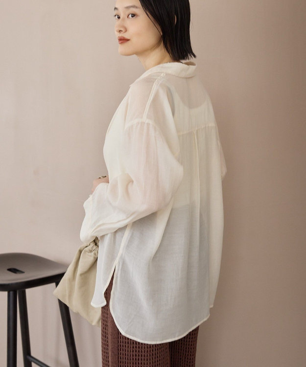 AMERICAN HOLIC ラスターシアーシャツ Charcoal Gray