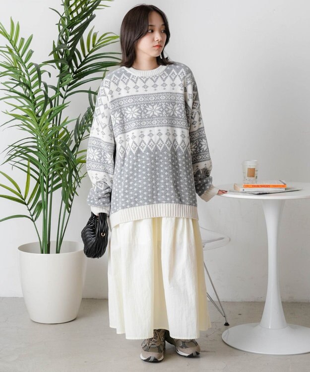 WEGO ベロアモール総柄プルオーバー 柄2