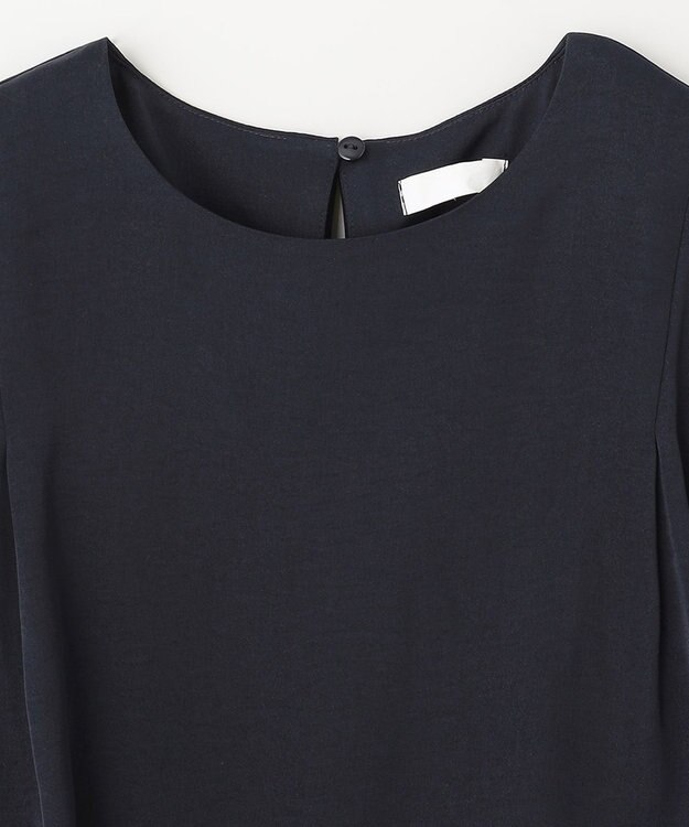 ANY 【洗える・ウエストゴム】セレモニープリーツワンピース ネイビー系