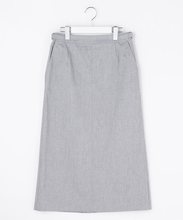 J.PRESS LADIES S TCリネン ドライツイル ナロー スカート グレーシャンブレー系