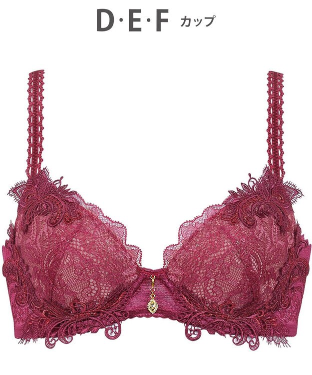 Wing ブラジャー Wing Lesiage ふっくらまる胸メイク 背中の段差を軽減 やさしくフィット 【2880シリーズ】 パッド有 ブラ PB2880 ウイング／ワコール レッド