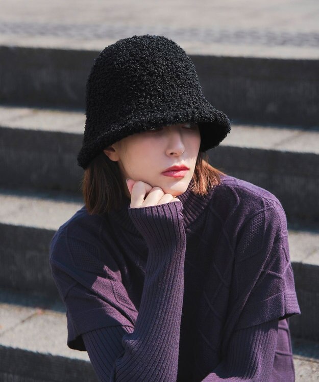 Tiaclasse ボアバケットハット ブラック