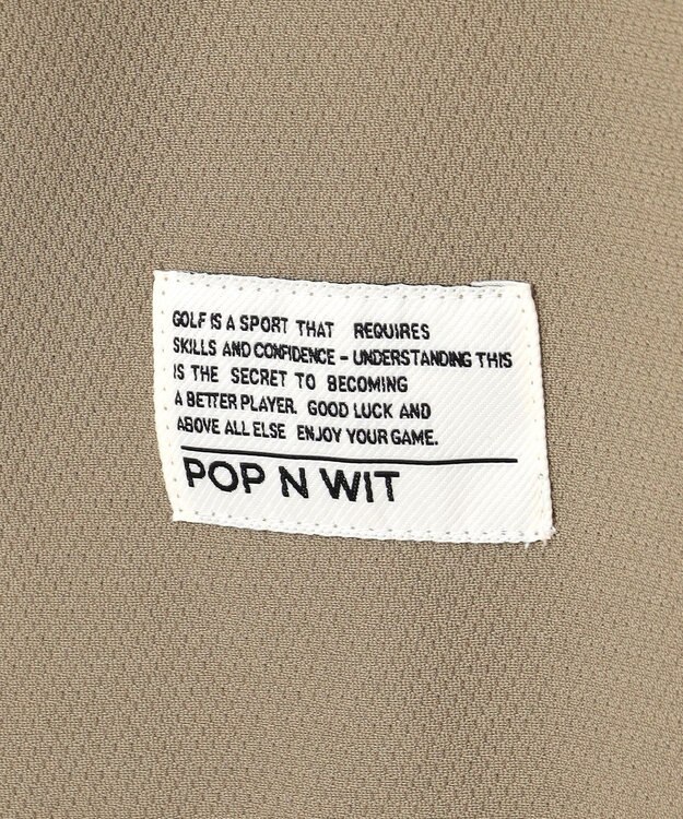 PW CIRCULUS 【吸水速乾 / UV遮蔽率99% UVカット / ストレッチ】【MEN】ベースボールカラーポロシャツ ゴルフ ベージュ系