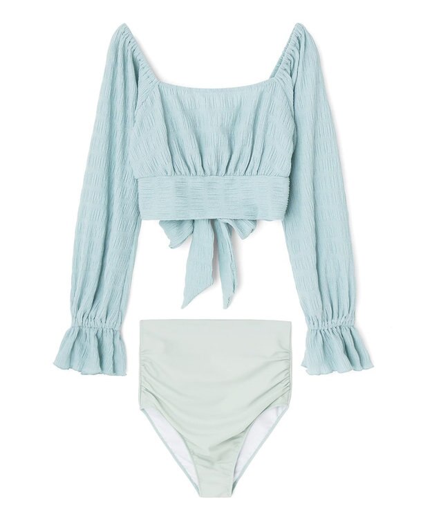 San-ai Resort（三愛水着楽園） 【SALE】トップス付き3点セット水着　9M　【San-ai Resort（サンアイリゾート）】 グリーン